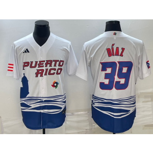 MLB Mets 39 Edwin Diaz White 2023 World Series Men Jersey 1