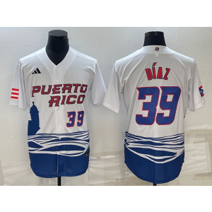 MLB Mets 39 Edwin Diaz White 2023 World Series Men Jersey