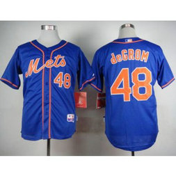 MLB Mets 48 Jacob DeGrom Blue Alternate Home Cool Base Men Jersey MLB Mets 48 Jacob DeGrom Blue Alternate Home Cool Base Men Jersey