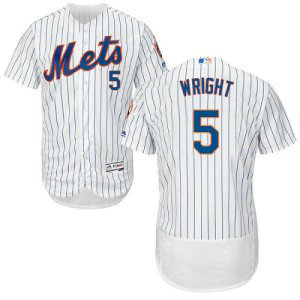 MLB Mets 5 David Wright White Flexbase Men Jersey