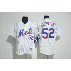 MLB Mets 52 Yoenis Cespedes White Flexbase Men Jerseys MLB Mets 52 Yoenis Cespedes White Flexbase Men Jerseys