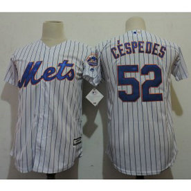 MLB Mets 52 Yoenis Cespedes White New Cool Base Youth Jersey