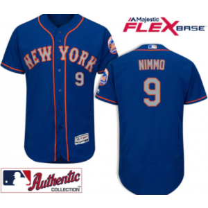 MLB Mets 9 Brandon Nimmo Flex Base Blue Men Jersey MLB Mets 9 Brandon Nimmo Flex Base Blue Men Jersey