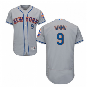 MLB Mets 9 Brandon Nimmo Flex Base Gray Men Jersey MLB Mets 9 Brandon Nimmo Flex Base Gray Men Jersey