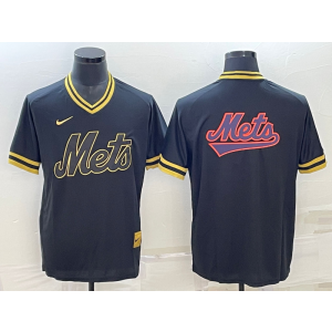 MLB Mets Blank Black Baseball Logo Nike Throwback Men Jersey MLB Mets Blank Black Baseball Logo Nike Throwback Men Jersey