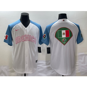 MLB Mexico Blank Blue White Nike Cool Base Men Jersey MLB Mexico Blank Blue White Nike Cool Base Men Jersey