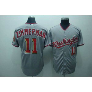 MLB Nationals 11 Zimmerman Ryan Grey Men Jersey