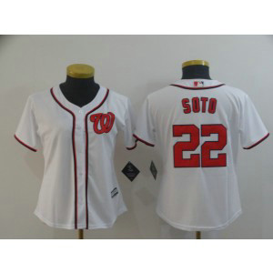 MLB Nationals 22 Juan Soto White Cool Base Women Jersey MLB Nationals 22 Juan Soto White Cool Base Women Jersey