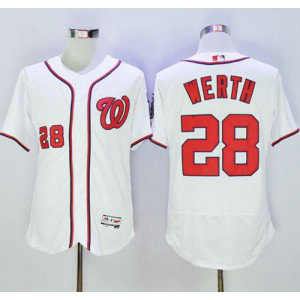 MLB Nationals 28 Jayson Werth White Flexbase Men Jersey