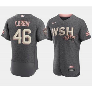 MLB Nationals 46 Patrick Corbin 2022 Gray City Connect Cherry Blossom Nike Flexbase Men Jersey