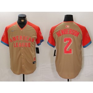 MLB Orioles 2 Henderson Cream 2024 All-Star Nike Cool Base Men Jersey MLB Orioles 2 Henderson Cream 2024 All-Star Nike Cool Base Men Jersey
