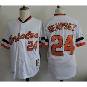MLB Orioles 24 Rick Dempsey White 1983 Majestic Cooperstown Home Men Jersey MLB Orioles 24 Rick Dempsey White 1983 Majestic Cooperstown Home Men Jersey