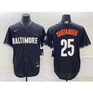 MLB Orioles 25 SANTANDER Black 2023 City Connect Nike Cool Base Men Jersey MLB Orioles 25 SANTANDER Black 2023 City Connect Nike Cool Base Men Jersey
