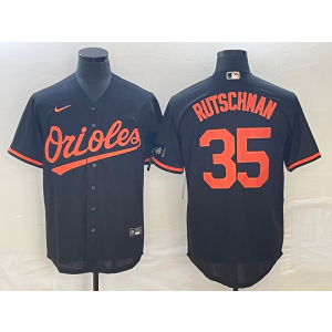 MLB Orioles 35 Adley Rutschman Black Nike Cool Base Men Jersey