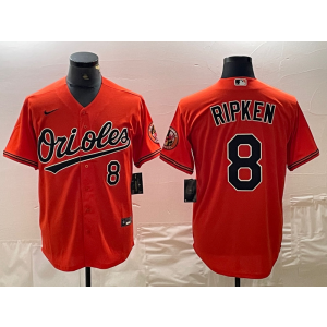 MLB Orioles 8 Cal Ripken Jr. Orange Nike Cool Base Men Jersey MLB Orioles 8 Cal Ripken Jr. Orange Nike Cool Base Men Jersey