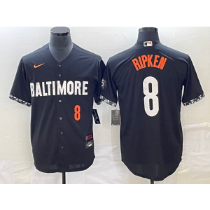 MLB Orioles 8 Cal Ripken Jr Black 2023 City Connect Nike Cool Base Men Jersey MLB Orioles 8 Cal Ripken Jr Black 2023 City Connect Nike Cool Base Men Jersey