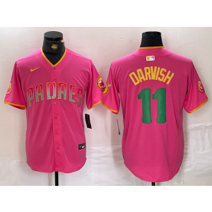 MLB Padres 11 Yu Darvish Pink Nike Cool Base Men Jersey MLB Padres 11 Yu Darvish Pink Nike Cool Base Men Jersey
