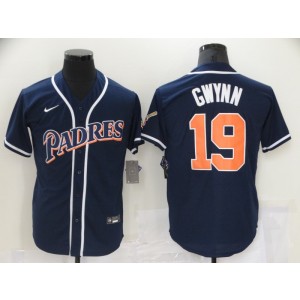 MLB Padres 19 Tony Gwynn Navy Throwback Men Jersey MLB Padres 19 Tony Gwynn Navy Throwback Men Jersey