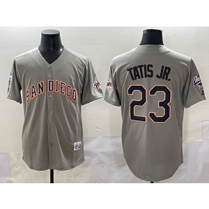 MLB Padres 23 Fernando Tatis Grey Nike Cool Base Men Jersey MLB Padres 23 Fernando Tatis Grey Nike Cool Base Men Jersey