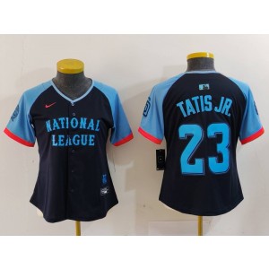 MLB Padres 23 Fernando Tatis Jr. Black 2024 All-Star Nike Cool Base Women Jersey MLB Padres 23 Fernando Tatis Jr. Black 2024 All-Star Nike Cool Base Women Jersey