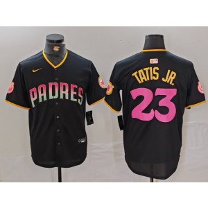 MLB Padres 23 Fernando Tatis Jr. Black Rainbowl Nike Cool Base Men Jersey MLB Padres 23 Fernando Tatis Jr. Black Rainbowl Nike Cool Base Men Jersey