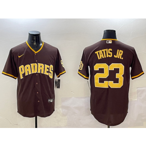 MLB Padres 23 Fernando Tatis Jr. Brown Nike Cool Base Men Jersey MLB Padres 23 Fernando Tatis Jr. Brown Nike Cool Base Men Jersey
