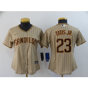 MLB Padres 23 Fernando Tatis Jr. Grey 2020 Nike Cool Base Women Jersey MLB Padres 23 Fernando Tatis Jr. Grey 2020 Nike Cool Base Women Jersey