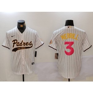 MLB Padres 3 Merrill White Nike Cool Base Men Jersey MLB Padres 3 Merrill White Nike Cool Base Men Jersey