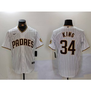 MLB Padres 34 King White Nike Cool Base Men Jersey MLB Padres 34 King White Nike Cool Base Men Jersey