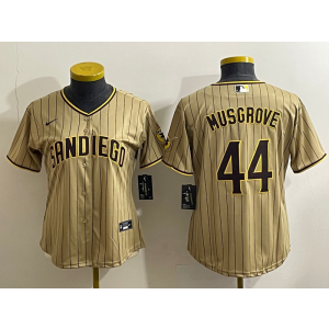 MLB Padres 44 Joe Musgrove Brown Nike Cool Base Women Jersey