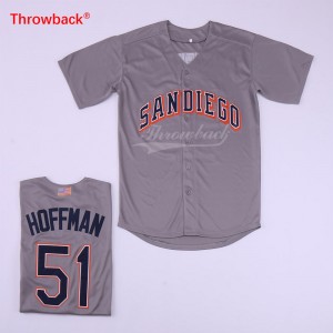 MLB Padres 51 Trevor Hoffman Gray Retro Throwback Men Jersey