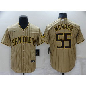 MLB Padres 55 MANAER Brown Nike Cool Base Men Jersey