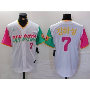 MLB Padres 7 Kim Brown White City Connect Nike Cool Base Men Jersey MLB Padres 7 Kim Brown White City Connect Nike Cool Base Men Jersey