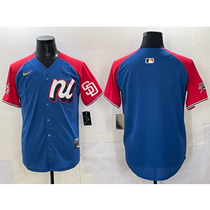 MLB Padres Blank Blue Alternate 2025 All Star Nike Cool Base Men Jersey MLB Padres Blank Blue Alternate 2025 All Star Nike Cool Base Men Jersey