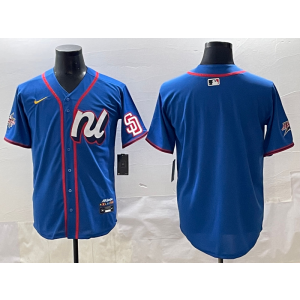 MLB Padres Blank Blue National League 2025 All Star Nike Cool Base Men Jersey