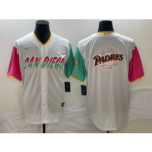 MLB Padres Blank White City Baseball Logo Nike Men Jersey MLB Padres Blank White City Baseball Logo Nike Men Jersey