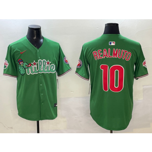 MLB Phillies 10 JT Realmuto Green Nike Cool Base Men Jersey MLB Phillies 10 JT Realmuto Green Nike Cool Base Men Jersey