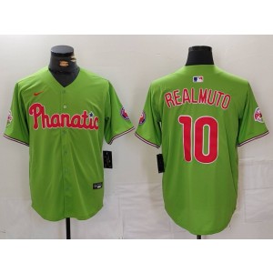 MLB Phillies 10 JT Realmuto Green Nike Cool Base Men Jersey MLB Phillies 10 JT Realmuto Green Nike Cool Base Men Jersey
