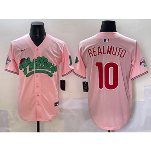 MLB Phillies 10 JT Realmuto Pink Nike Cool Base Men Jersey MLB Phillies 10 JT Realmuto Pink Nike Cool Base Men Jersey