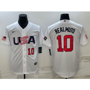 MLB Phillies 10 JT Realmuto White 2023 World Series Cool Base Men Jersey MLB Phillies 10 JT Realmuto White 2023 World Series Cool Base Men Jersey