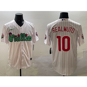 MLB Phillies 10 JT Realmuto White Nike Cool Base Men Jersey MLB Phillies 10 JT Realmuto White Nike Cool Base Men Jersey