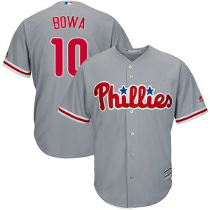MLB Phillies 10 Larry Bowa Gray Cool Base Men Jersey MLB Phillies 10 Larry Bowa Gray Cool Base Men Jersey
