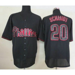 MLB Phillies 20 Mike Schmidt Black Fashion Men Jersey MLB Phillies 20 Mike Schmidt Black Fashion Men Jersey