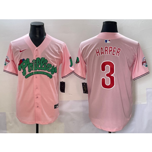 MLB Phillies 3 Bryce Harper Pink Nike Cool Base Men Jersey MLB Phillies 3 Bryce Harper Pink Nike Cool Base Men Jersey