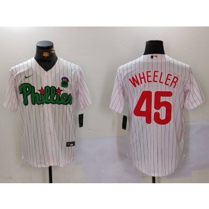 MLB Phillies 45 WHEELER White Nike Cool Base Men Jersey MLB Phillies 45 WHEELER White Nike Cool Base Men Jersey