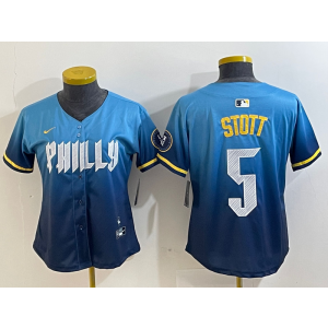 MLB Phillies 5 Bryson Stott Blue City Connect Nike Cool Base Youth Jersey MLB Phillies 5 Bryson Stott Blue City Connect Nike Cool Base Youth Jersey