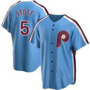 MLB Phillies 5 Bryson Stott Blue Cool Base Men Jersey