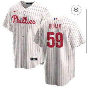 MLB Phillies 59 Duran White Nike Cool Base Men Jersey MLB Phillies 59 Duran White Nike Cool Base Men Jersey