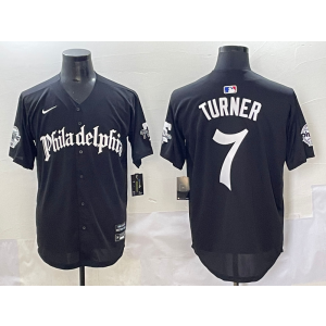 MLB Phillies 7 Trea Turner Black New Nike Cool Base Men Jersey MLB Phillies 7 Trea Turner Black New Nike Cool Base Men Jersey