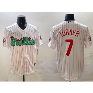 MLB Phillies 7 Trea Turner White Nike Cool Base Men Jersey MLB Phillies 7 Trea Turner White Nike Cool Base Men Jersey